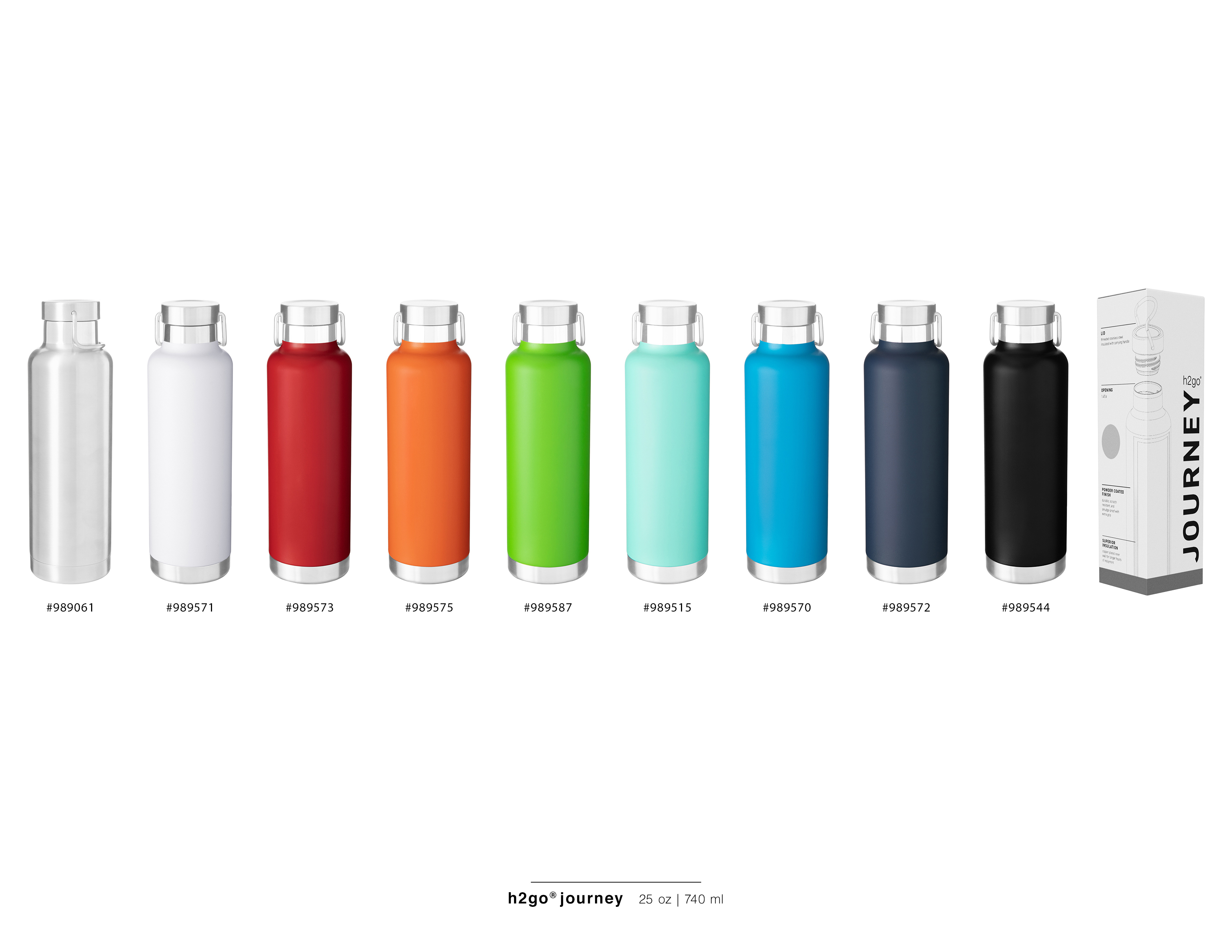 h2go Journey 25 oz double wall stainless thermal bottle